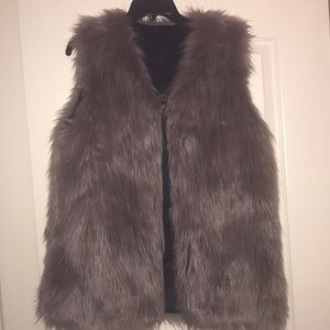 Tan/Brown Fur Vest